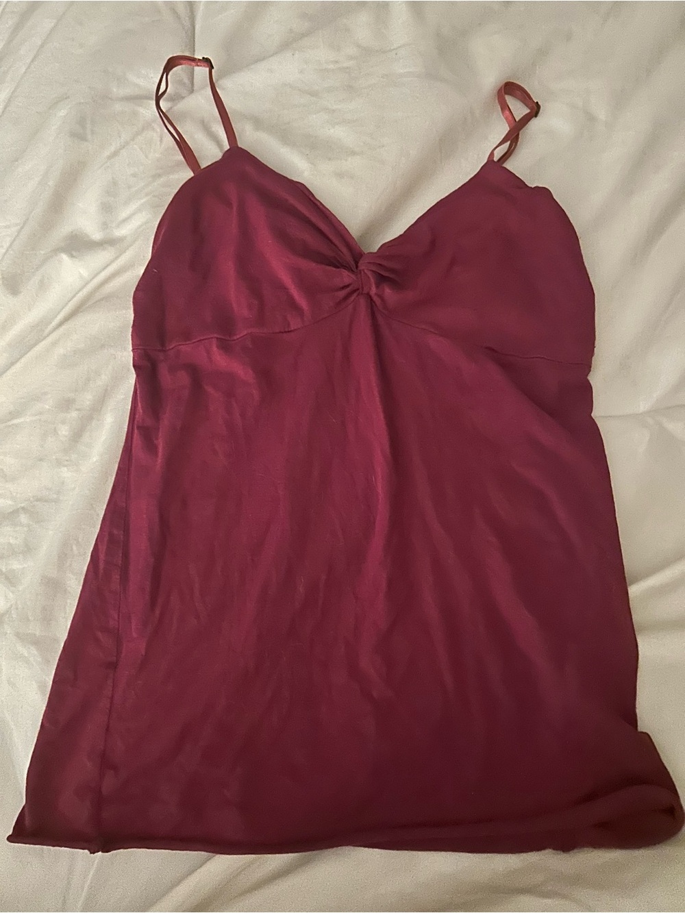 Velvet Camisole in Raspberry/Burgundy  Petite/(Small)